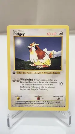 Pokemon WOTC Base 1st Edition Pidgey Shadowless - Image 1
