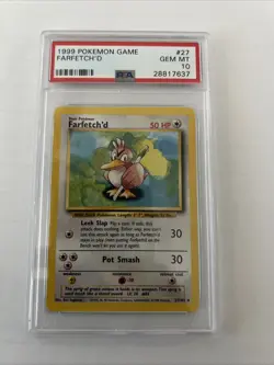 Farfetch'd 027/102 1999 Pokemon Base Set - PSA 10 - Image 1