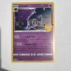 Lunala 015/025 Celebrations Holo. P39 Pokemon - Image 1