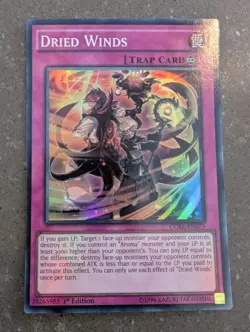 YuGiOh! Dried Winds CORE-EN075 Super Rare 1st Ed - Image 1