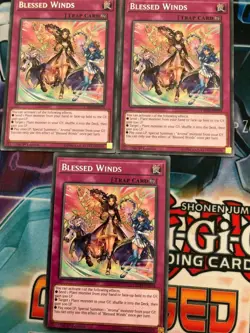 Yugioh Blessed Winds CHIM-EN074 Rare NM x3 Play Set - Image 1