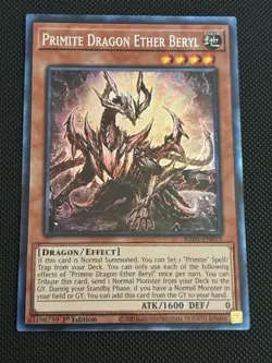 Yugioh! Primite Dragon Ether Beryl RA05-EN033 1st Edition Collector's Rare NM - Image 1