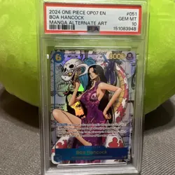 Boa Hancock Manga Alternate Art OP07-051 One Piece PSA 10 GEM MINT - Image 1