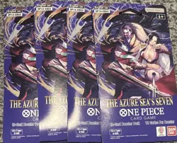 One Piece TCG The Azure Sea’s Seven OP-14 Sleeved Booster Pack Lot Of 4 Sealed - Image 1