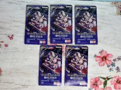 (Lot of 5) ONE PIECE OP-14 Sleeved Booster Packs - The Azure Sea's Seven SEALED - Image 3