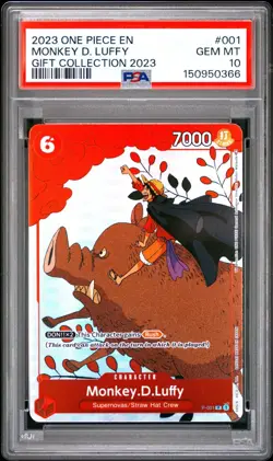 2023 ONE PIECE GIFT COLLECTION PROMO #001 MONKEY D LUFFY PSA 10 GEM MINT - Image 1