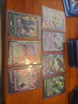 Pokemon TCG V & VMAX 7 CARD LOT INCL CELEBI, GARDEVOIR, SLOWKING - Image 1