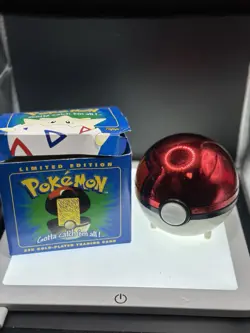 Togepi 1999 Burger King 23k Gold Pokemon Trading Card with PokeBall & COA - Image 1