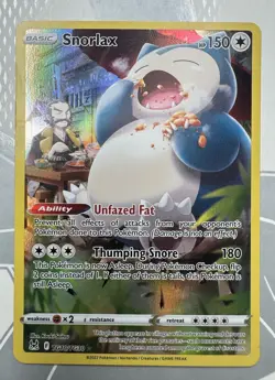 Pokemon Card Snorlax TG10/TG30 Lost Origin Trainer Gallery Near Mint - New TCG - Image 2