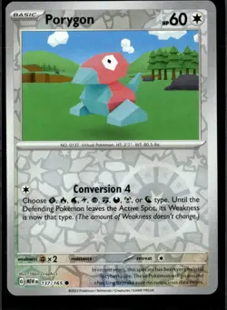 Pokemon Porygon 137/165 151 Reverse Holo Common 4 Card Lot - Image 1