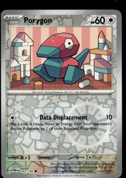 Pokemon Porygon 142/182 Paradox Rift Reverse Holo Common 4 Card Lot - Image 1