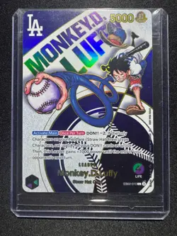 Monkey D Luffy (Dodgers x ONE PIECE) EB02-010 One Piece Promotion Card - Image 1
