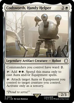 1x Codsworth, Handy Helper, Fallout - PIP, Magic the Gathering MTG NM pack fresh - Image 1