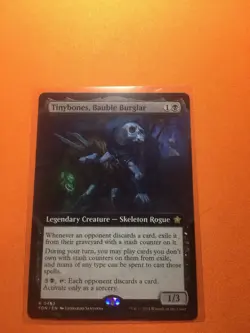 MTG Magic The Gathering Tinybones, Bauble Burgler FDN Rare Ex Art Black Skeleton - Image 1