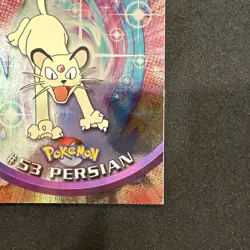 Topps Pokemon Card TV Series 1 Chrome Foil Blue Logo 1st Edition #53 Persian MP - Image 3