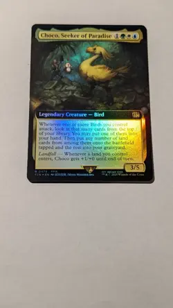 Choco, Seeker of Paradise Extended Art FOIL Final Fantasy Foil FIN COMMANDER - Image 1