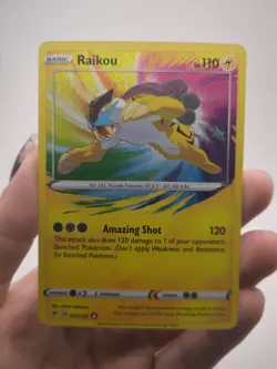 Raikou 050/185 Amazing Rare Holo Pokemon Vivid Voltage SWSH04 NM 2020 English - Image 1