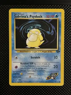 Sabrina's Psyduck 99/132 Gym Challenge Unlimited English 50 HP - Image 1