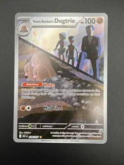 Pokemon Team Rocket’s Dugtrio 239/217 Illustration Rare Ascended Heroes NM - Image 3