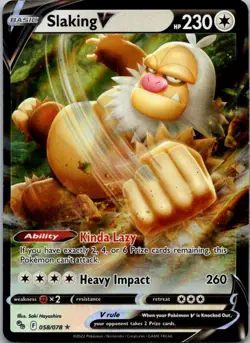 Slaking V Ultra Rare Pokemon GO 058/078 NM - Image 1