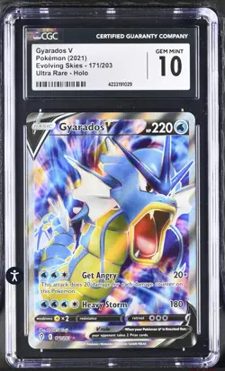 ‼Gyarados V Pokemon (2021) Evolving Skies - 171/203 GRADE 10~SHIPS FAST 💨 - Image 1