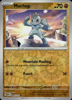 Machop 066/165 Scarlet & Violet Reverse Holo Near Mint Pokemon DNA GAMES - Image 1
