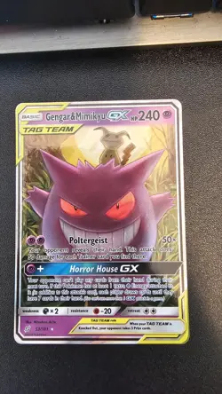 Pokemon Gengar & Mimikyu GX 53/181 SM Team Up TAG TEAM Holo UR Eng 2019 - Image 1