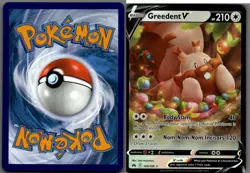 2023 Pokemon, Crown Zenith, #120/159 Greedent V, Holo Ultra Rare - Image 1