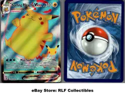 2021 Pokemon, Celebrations , #009/025 Surfing Pikachu VMax, Holo Ultra Rare - Image 1