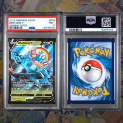 PSA 9 2021 POKEMON SWORD & SHIELD SHINING FATES #009 DHELMISE V - Image 3