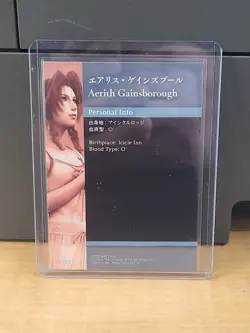 Aerith Gainsborough Final Fantasy VII Art Museum Card TCG Japanese Square Enix h - Image 2