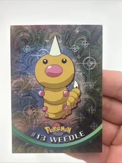 #13 WEEDLE HOLO FOIL Black Logo Pokemon Topps TV Animation Edition Card - Image 1