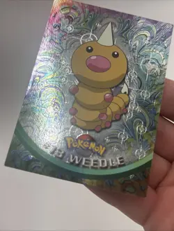 #13 WEEDLE HOLO FOIL Black Logo Pokemon Topps TV Animation Edition Card - Image 2