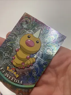 #13 WEEDLE HOLO FOIL Black Logo Pokemon Topps TV Animation Edition Card - Image 4