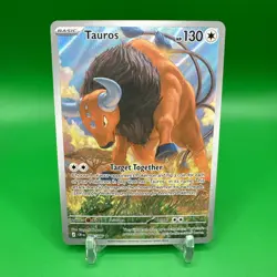 2026 Pokemon Chaos Rising Tauros 096/086 Illustration Rare Full Art Pack Fresh - Image 1