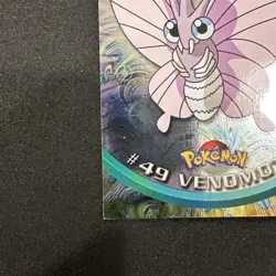 Topps Pokemon Card TV Series 1 Chrome Foil Blue Logo 1st Edition #49 Venomoth NM - Image 2