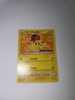 Pokemon Ash's Pikachu SM110 I Choose You Promo HP 3F - Image 2