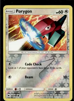 Pokemon Porygon 103/147 Burning Shadows Reverse Holo Common - Image 1