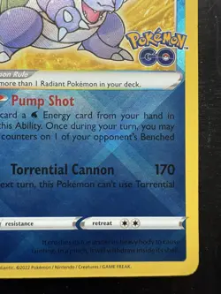 Pokemon GO Radiant Blastoise 018/078 Holo Rare (LP) - Image 5