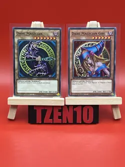 DARK MAGICIAN & DARK MAGICIAN GIRL 2 CARD SET 1ST EDITION SBC1 YUGIOH TCG NM - Image 1