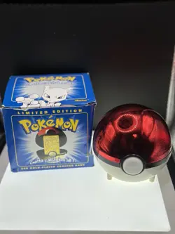 POKEMON Burger King Gold-Plated Mewtwo #150 Pokeball Card 1999 CIB W/ Sealed COA - Image 1