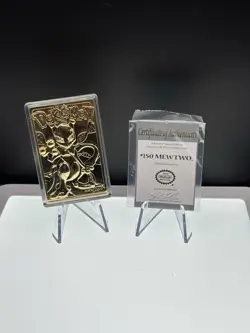 POKEMON Burger King Gold-Plated Mewtwo #150 Pokeball Card 1999 CIB W/ Sealed COA - Image 2