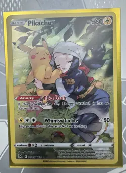Pokemon TCG Pikachu TG05/TG30 Lost Origin Trainer Gallery Holo Card NM - Image 1
