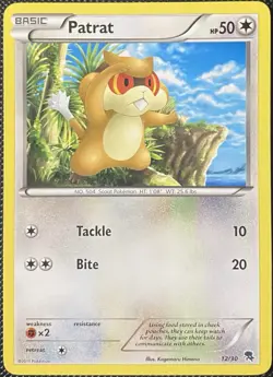 Patrat (#12) 12/30 BW Trainer Kit: Excadrill & Zoroark Regular - Pokemon Card - Image 1