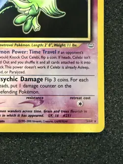 Pokemon Celebi Holo Neo Revelation 3/64 NM Rare - Image 5