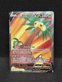 Alolan Exeggutor V 071/078 Pokemon GO Ultra Rare Full Art 2022 Pokemon Card - Image 1