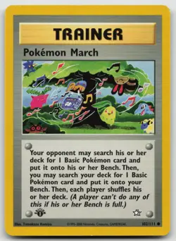 Pokemon March 102/111 Common Neo Genesis Pokemon 1st Edition Lightly Played - Image 1