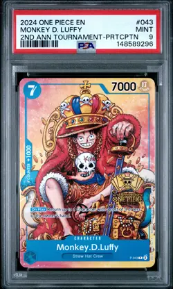 2024 ONE PIECE PROMOS #043 MONKEY D. LUFFY PSA 9 - Image 1