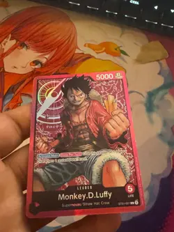 One Piece TCG Monkey D Luffy ST01-001 Pre Errata Leader - Image 5