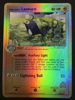 Lanturn 28/95 EX Team Magma VS Team Aqua Pokemon Card Reverse Holo - Image 1